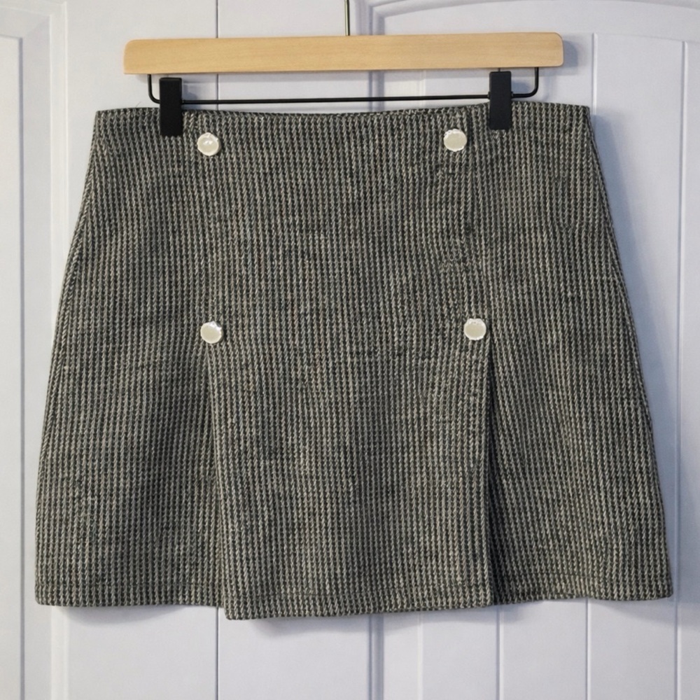 SHEIN Preppy Chic High Waist Tweed A-Line Mini Skirt ~ Size 12 ~ NWOT - Picture 5 of 13